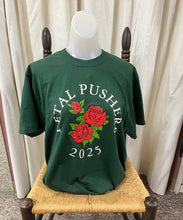 Load image into Gallery viewer, 2025 Petal Pushers® Tee Shirt - Short Sleeve (all sizes), Dark Green
